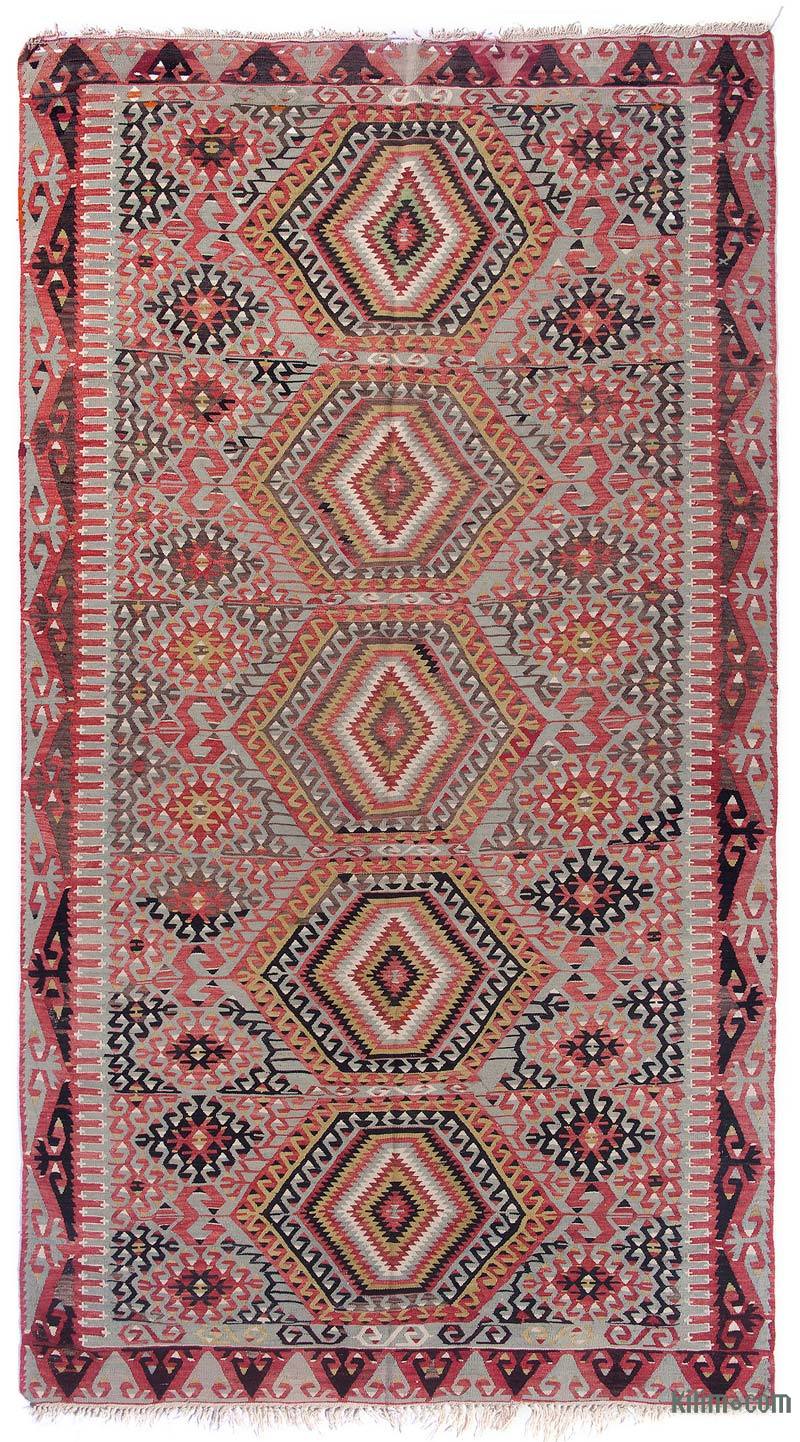 Multicolor Vintage Esme Kilim Rug - 5' 9" x 10' 2" (69" x 122") - K0036111