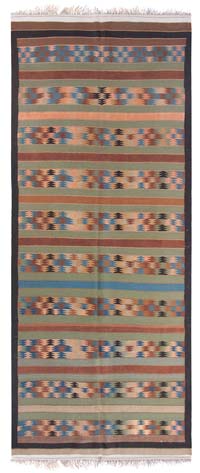 Multicolor Vintage Manastir Kilim Rug - 5' 3" x 12' 10" (63" x 154")