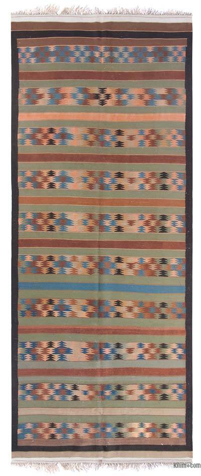 Multicolor Vintage Manastir Kilim Rug - 5' 3" x 12' 10" (63 in. x 154 in.)