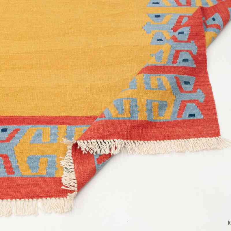 Yellow New Turkish Kilim Rug - K0036197