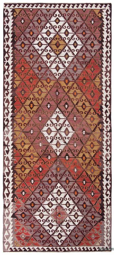 Çok Renkli Vintage Sivrihisar Kilimi - 160 cm x 360 cm