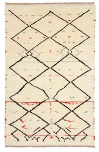 Bej, Kahverengi Yeni Fas Stili El Dokuma Tulu - 212 cm x 330 cm