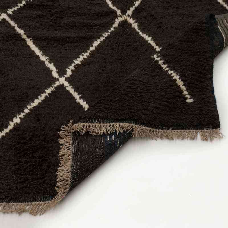 Kahverengi, Bej Yeni Fas Stili El Dokuma Tulu - 245 cm x 348 cm - K0036297