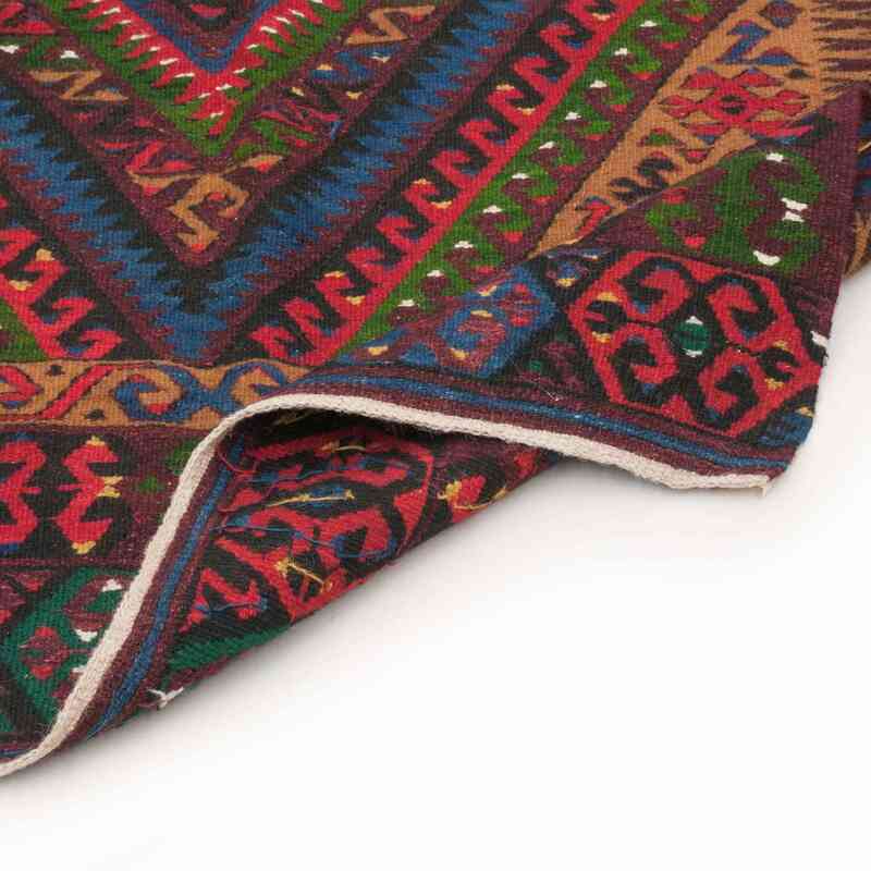 Multicolor Vintage Fethiye Kilim Rug - 4' 3" x 7' 9" (51" x 93") - K0036437