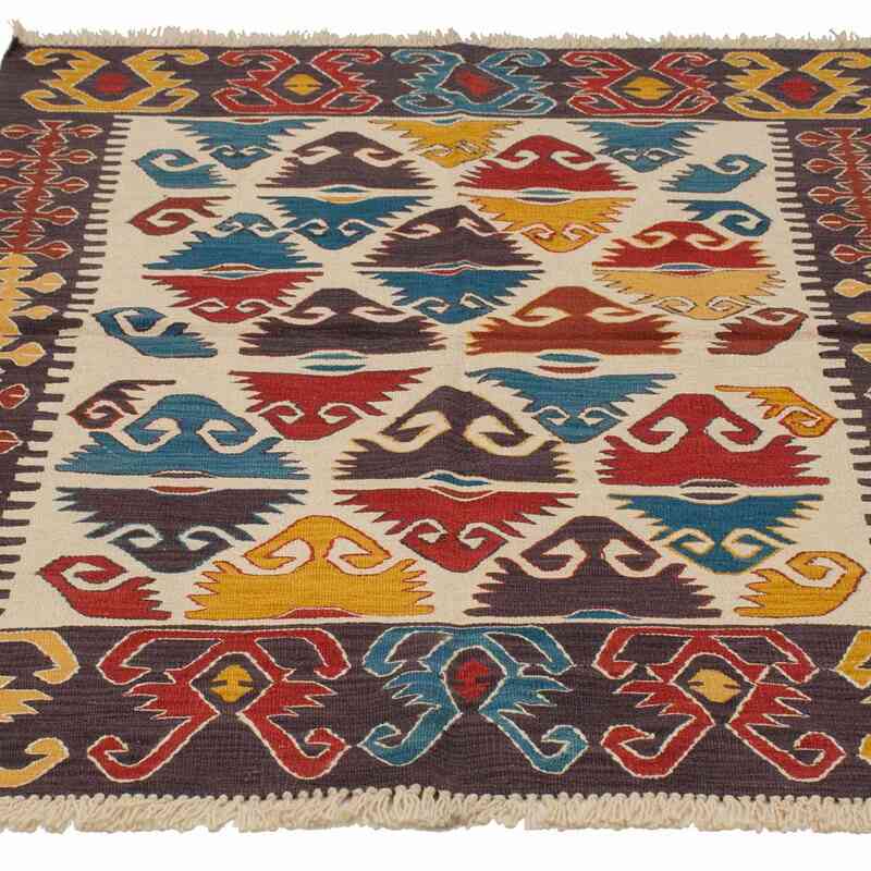 Çok Renkli Yeni El Dokuma Kilim - K0036458