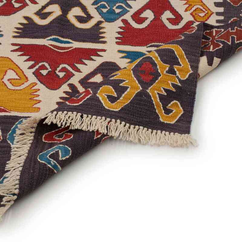 Çok Renkli Yeni El Dokuma Kilim - K0036458