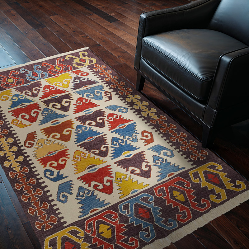 Multicolor New Handwoven Turkish Kilim Rug - K0036458