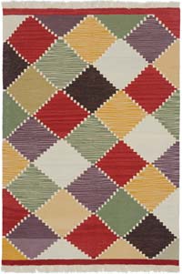 Çok Renkli Yeni Kök Boya El Dokuma Kilim - 125 cm x 180 cm