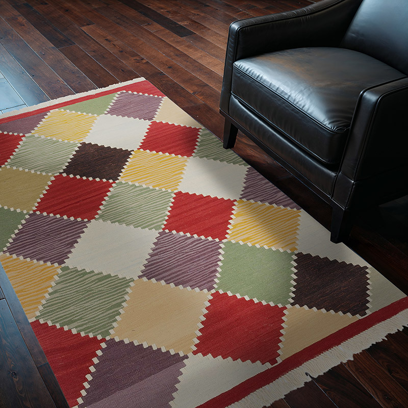 Multicolor New Handwoven Turkish Kilim Rug - 4' 1" x 5' 11" (49" x 71") - K0036459