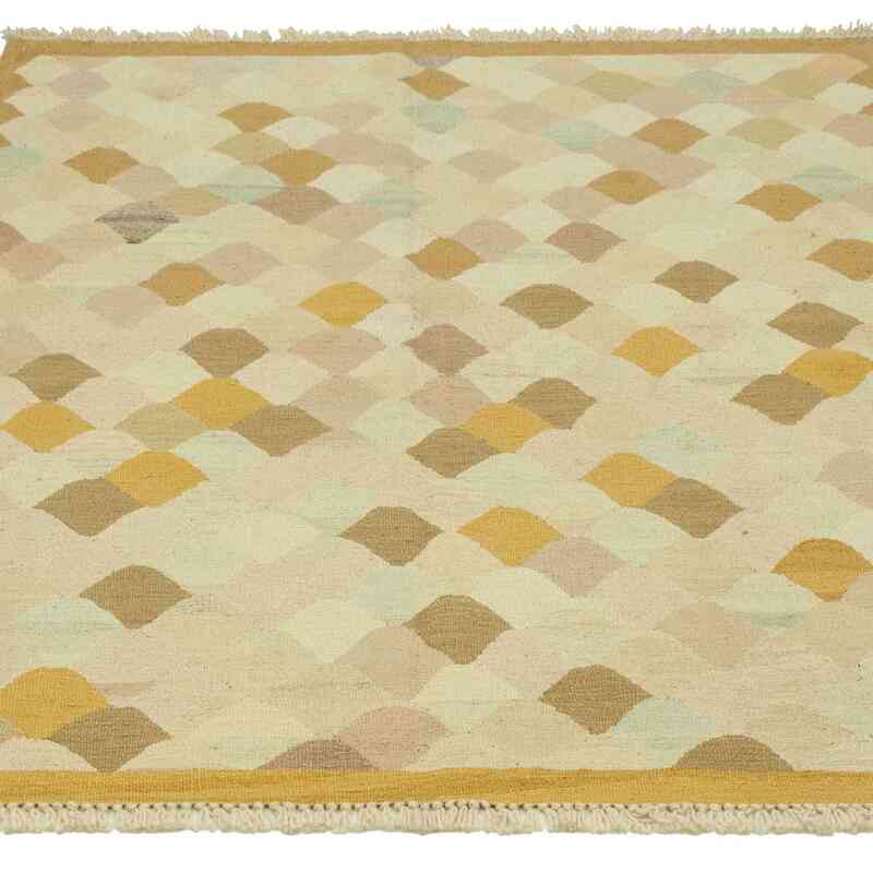 New Handwoven Turkish Kilim Rug - 4' 3" x 6'  (51" x 72") - K0036466