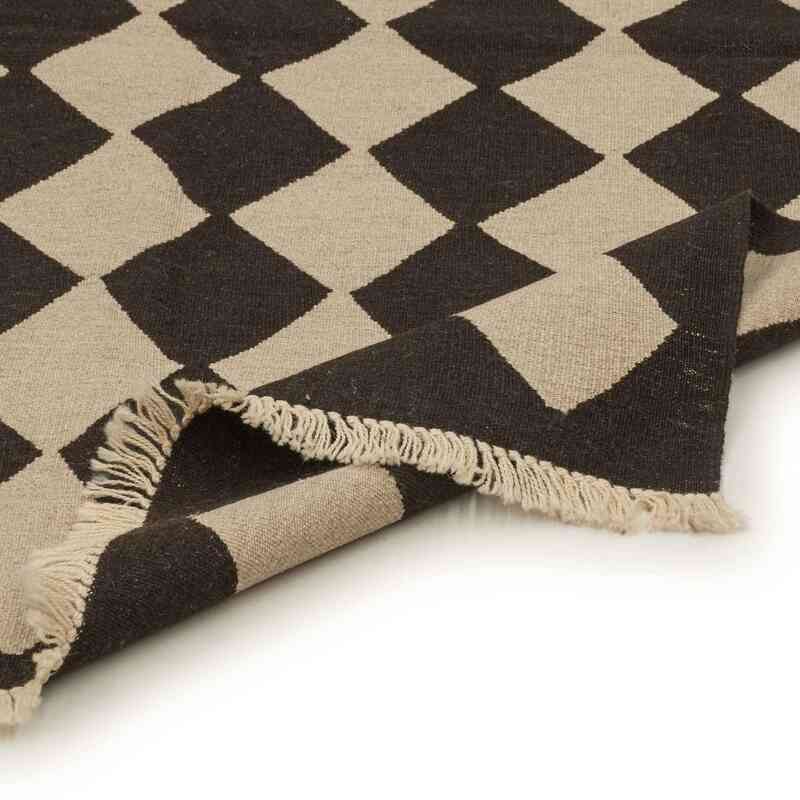 Marrón, Beige Nueva Alfombra Turca Kilim - K0036468