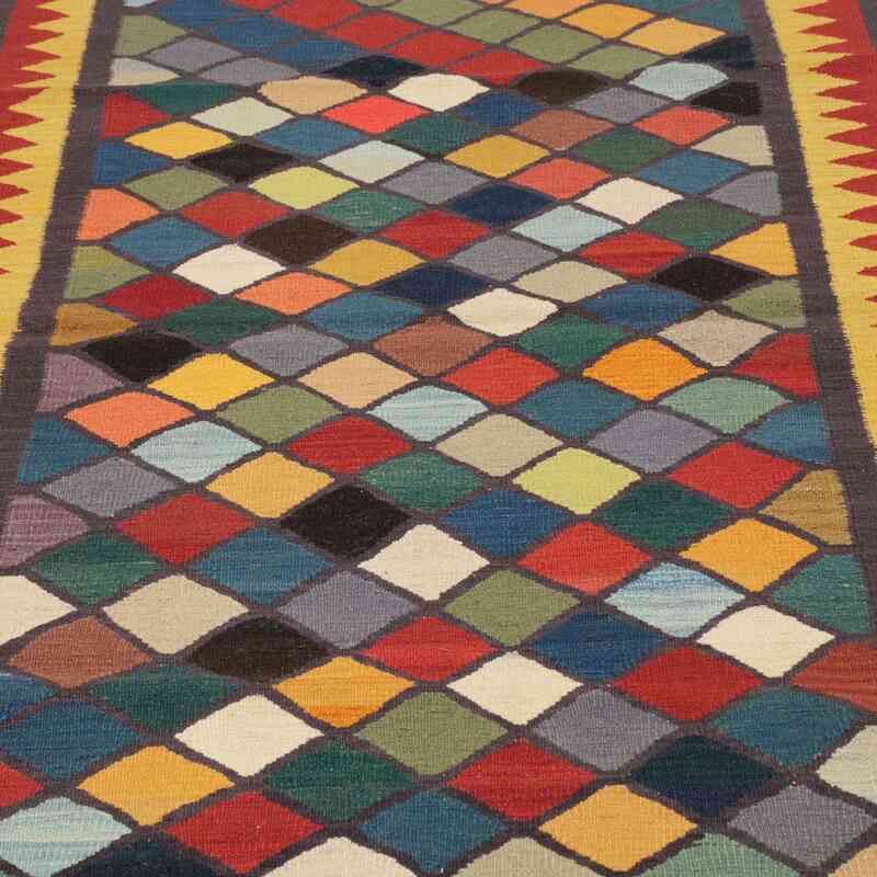 Çok Renkli Yeni Kök Boya Yolluk Kilim - 113 cm x 247 cm - K0036471