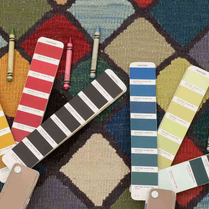 Çok Renkli Yeni Kök Boya Yolluk Kilim - 113 cm x 247 cm - K0036471