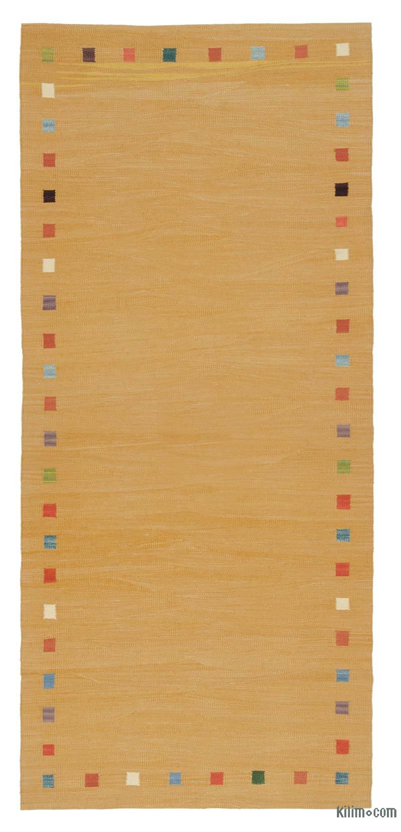 Sarı Yeni Kök Boya Yolluk Kilim - 102 cm x 224 cm - K0036472