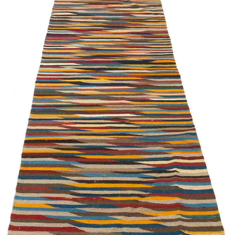 Multicolor New Turkish Kilim Runner - K0036480