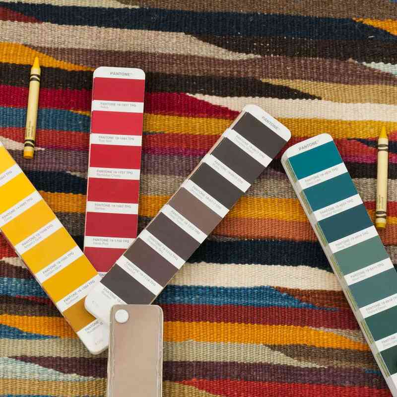Multicolor New Turkish Kilim Runner - K0036480