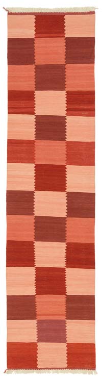 Red New Turkish Kilim Runner - 2' 7" x 10' 11" (31" x 131")
