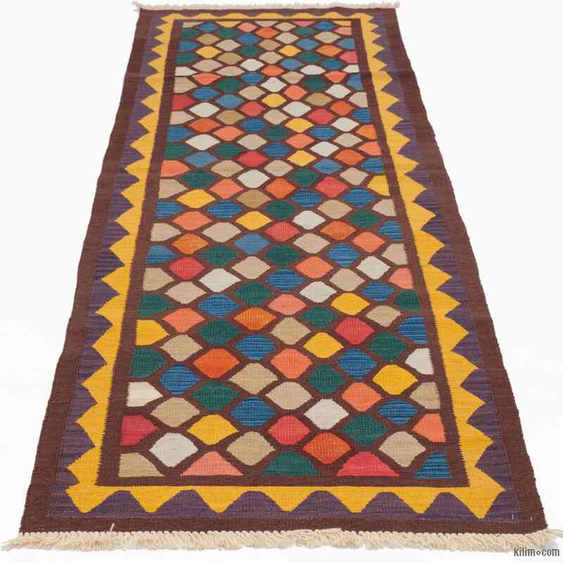 Multicolor New Turkish Kilim Runner - K0036484