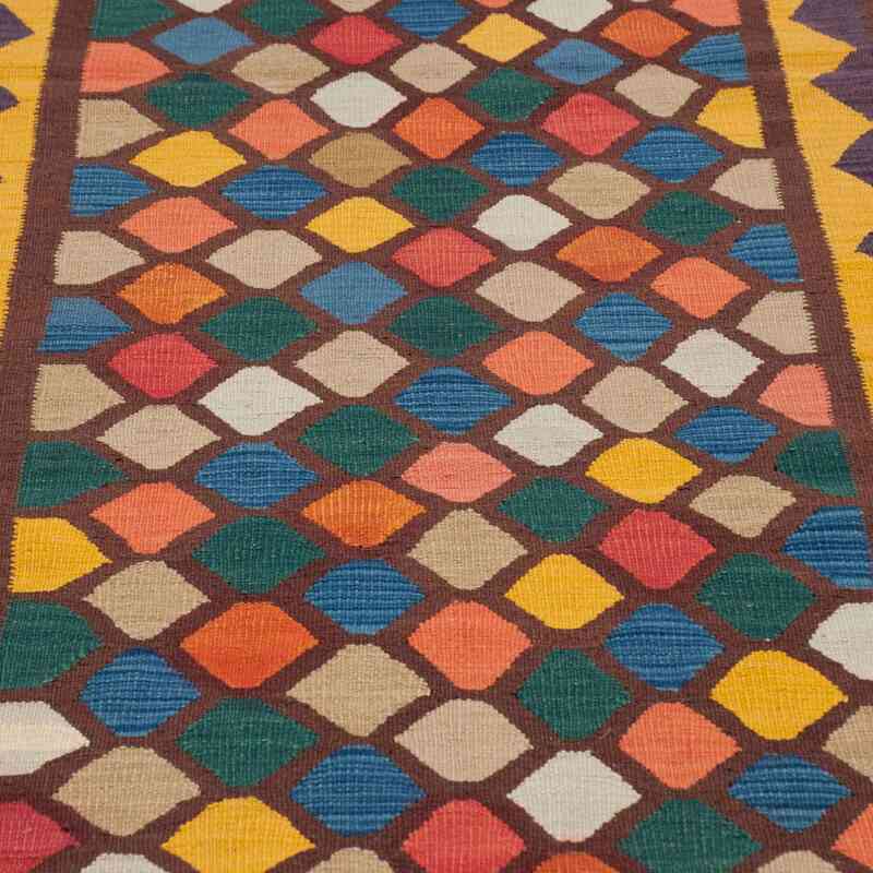 Multicolor New Turkish Kilim Runner - K0036484