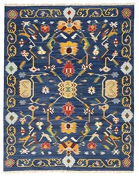 Blue New Handwoven Turkish Kilim Rug