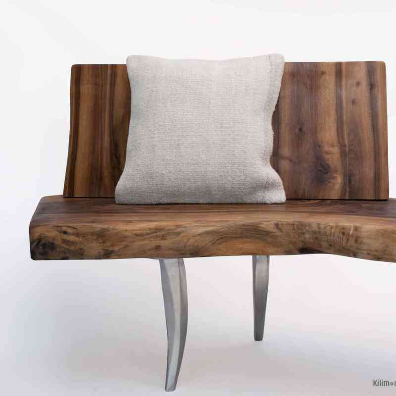Unique Walnut Slab Bench with Backrest - K0036504