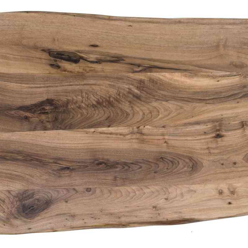 Walnut Slab Coffee Table with Cast Aluminium Legs - K0036506