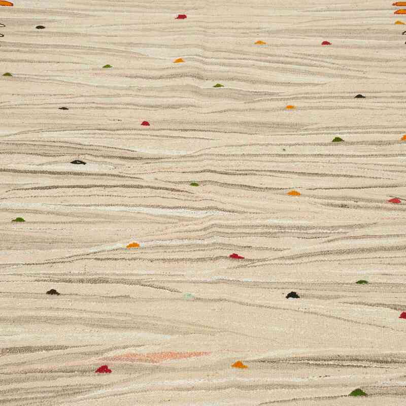 Beige Nueva Alfombra Turca Kilim - 122 cm x 175 cm - K0036510