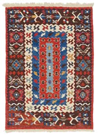 Multicolor New Handwoven Turkish Kilim Rug - 3' 10" x 5' 4" (46" x 64")