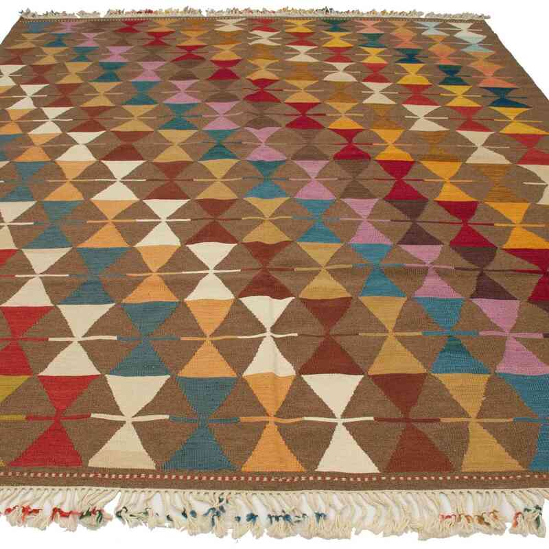 Çok Renkli Yeni Kök Boya El Dokuma Kilim - 218 cm x 273 cm - K0036512
