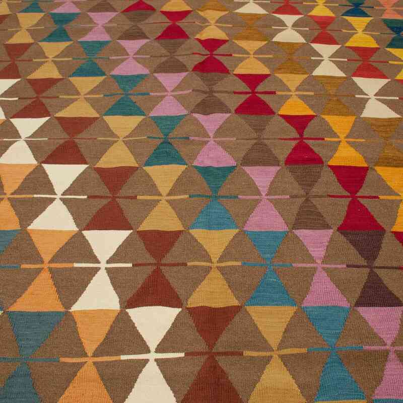 Çok Renkli Yeni Kök Boya El Dokuma Kilim - 218 cm x 273 cm - K0036512