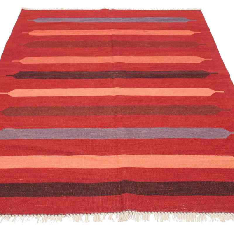 Red New Handwoven Turkish Kilim Rug - K0036516