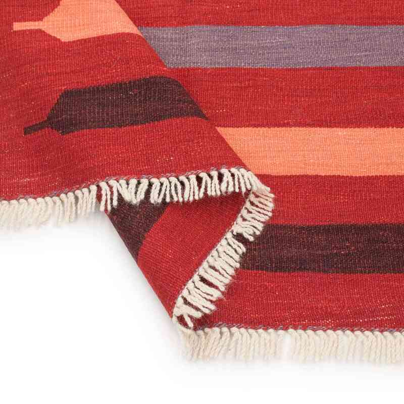 Red New Handwoven Turkish Kilim Rug - K0036516