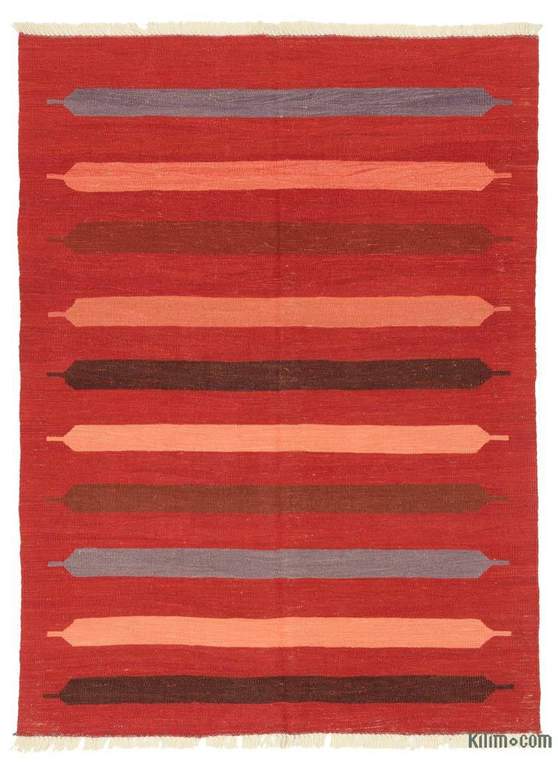 Red New Handwoven Turkish Kilim Rug - K0036516