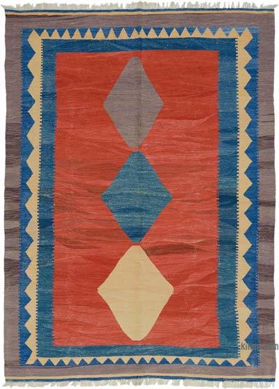 Multicolor New Handwoven Turkish Kilim Rug - 5' 7" x 7' 8" (67 in. x 92 in.)