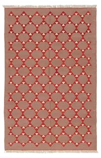 Mor, Kırmızı Yeni Kök Boya El Dokuma Kilim - 145 cm x 222 cm