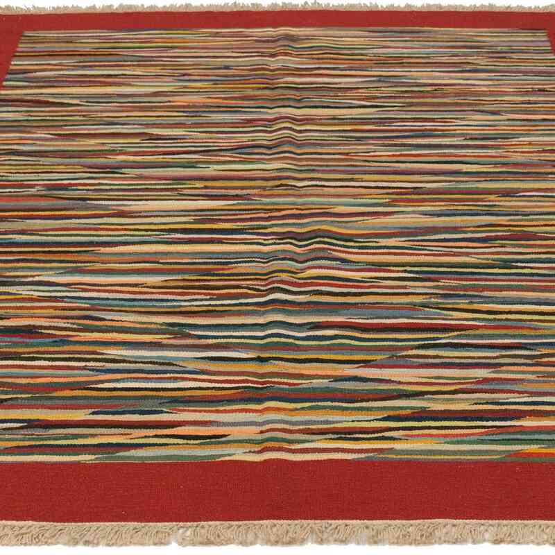 Multicolor Nueva Alfombra Turca Kilim - 172 cm x 242 cm - K0036529