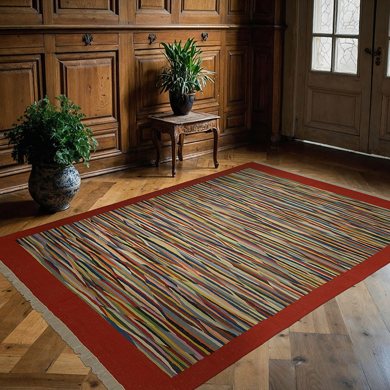 Çok Renkli Yeni Kök Boya El Dokuma Kilim - 172 cm x 242 cm - K0036529