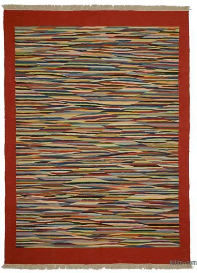 Çok Renkli Yeni Kök Boya El Dokuma Kilim - 172 cm x 242 cm