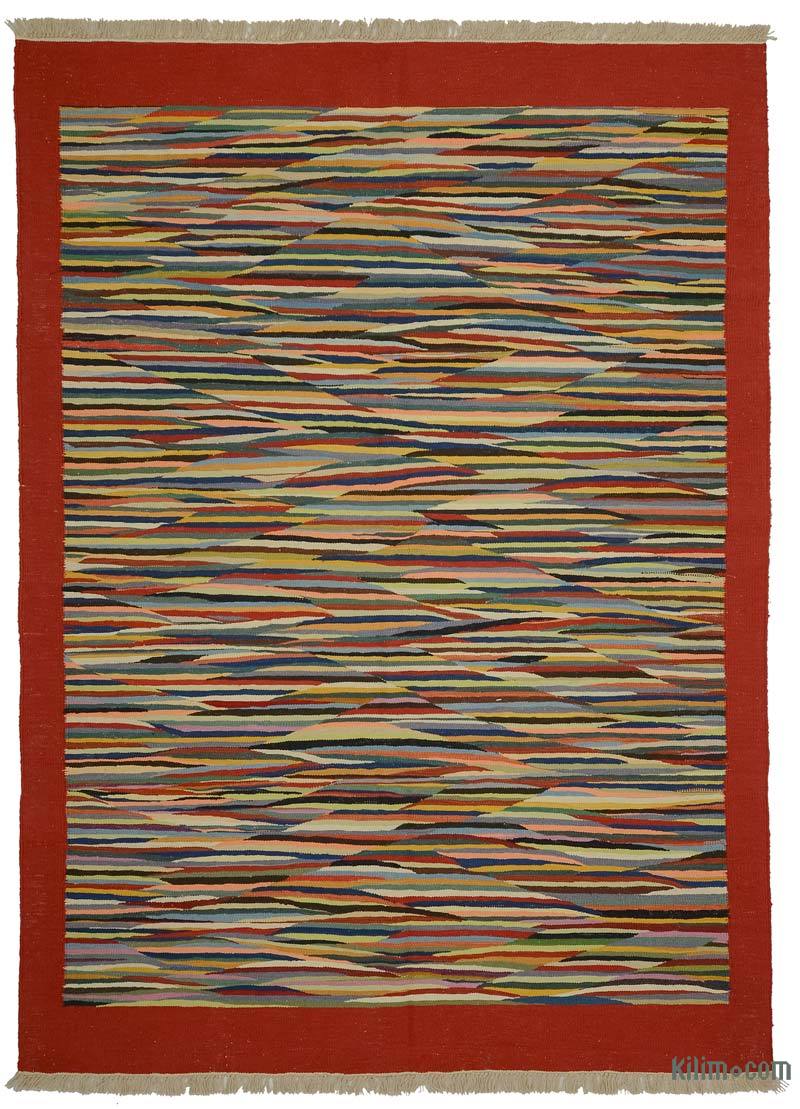 Multicolor Nueva Alfombra Turca Kilim - 172 cm x 242 cm - K0036529