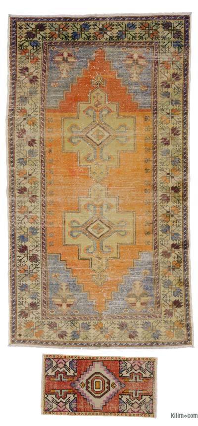 Vintage Turkish Hand-Knotted Rug - 4' 5" x 8'  (53 in. x 96 in.)