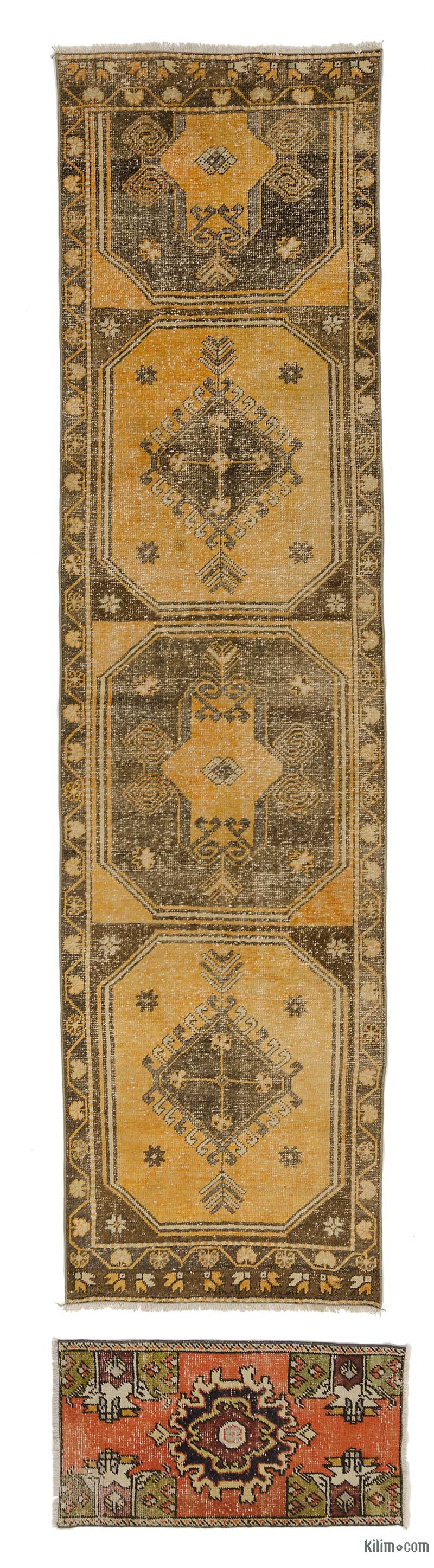 Vintage Turkish Runner Rug - 2' 9" x 10' 10" (33" x 130") - K0036914