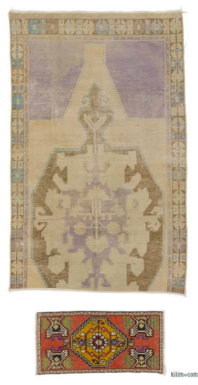 El Dokuma Vintage Halı - 133 cm x 209 cm