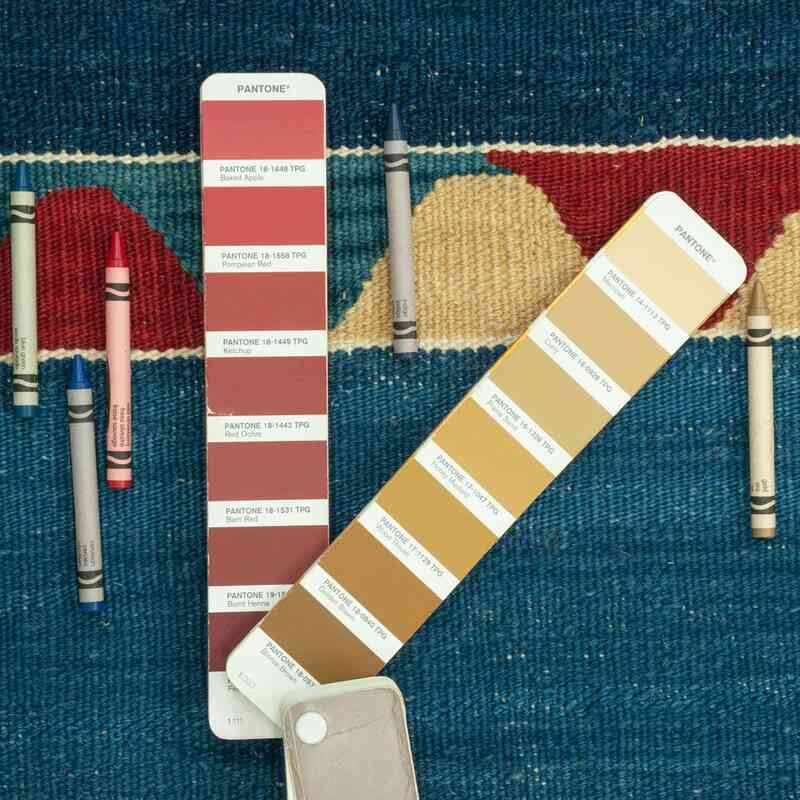 Lacivert Yeni El Dokuma Kilim - K0036946