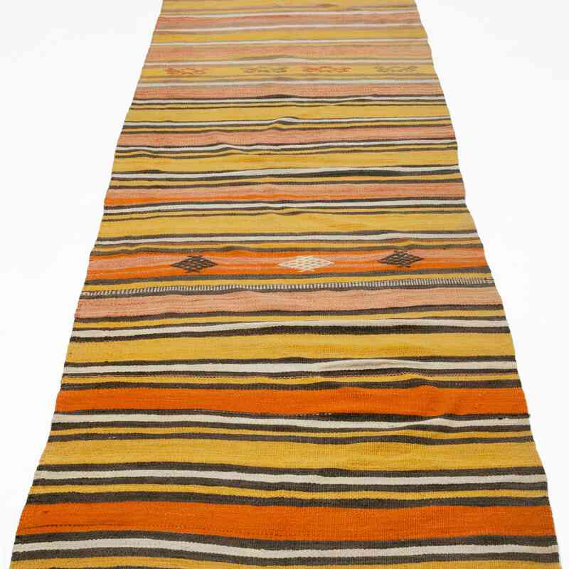 Çok Renkli Vintage Kapadokya Kilim Yolluk - 85 cm x 294 cm - K0036957