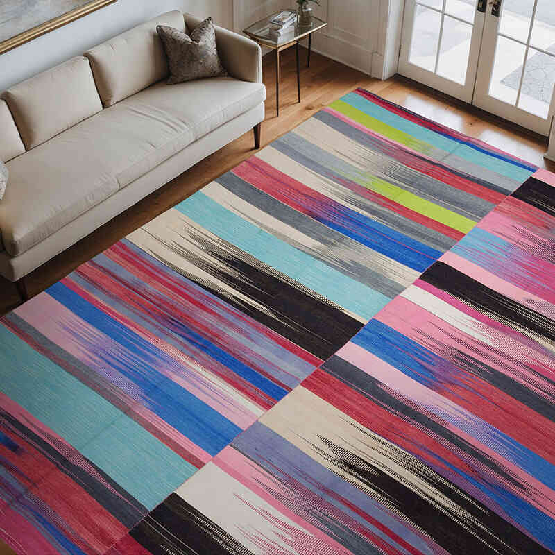 Multicolor Alfombra Neo Caspian Kilim - 298 cm x 360 cm - K0036991