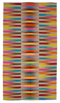 Multicolor Neo Caspian Kilim Rug - 6' 6" x 11' 11" (78" x 143")