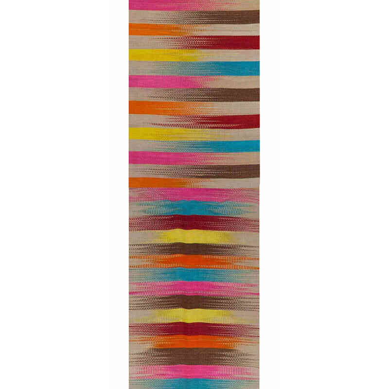 Multicolor Neo Caspian Kilim Rug - 6' 6" x 11' 11" (78" x 143") - K0036994