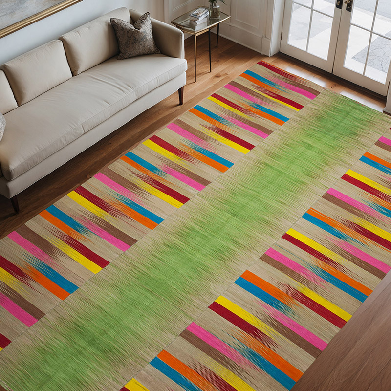 Multicolor Alfombra Neo Caspian Kilim - 211 cm x 332 cm - K0036996