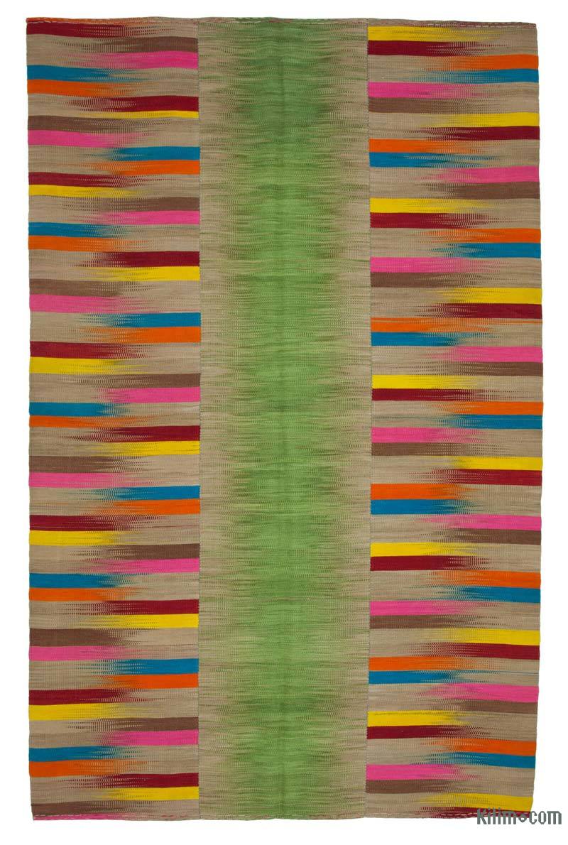 Multicolor Alfombra Neo Caspian Kilim - 211 cm x 332 cm - K0036996