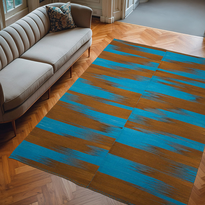 Lacivert, Kahverengi Yeni Anadolu Kilimi - 203 cm x 290 cm - K0037003
